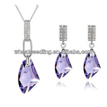 Presente Dia dos Namorados Purple Crystal Jóias Set Wholesales 2012080967